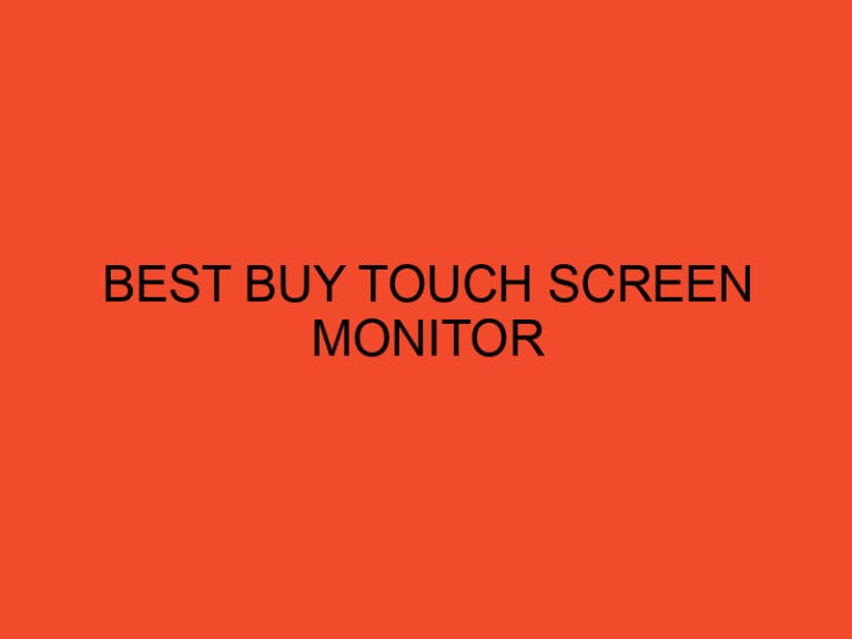 Best Buy Touch Screen Monitor