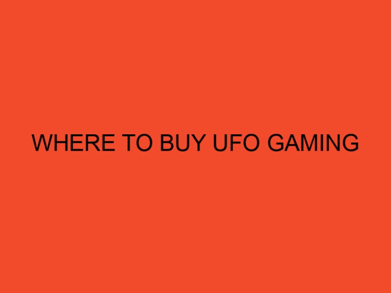 Where To Buy UFO Gaming